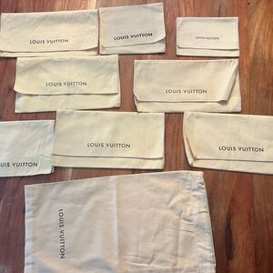 Louis Vuitton dust bag bundle. Authentic, pure cotton, dust bags, pre-loved.